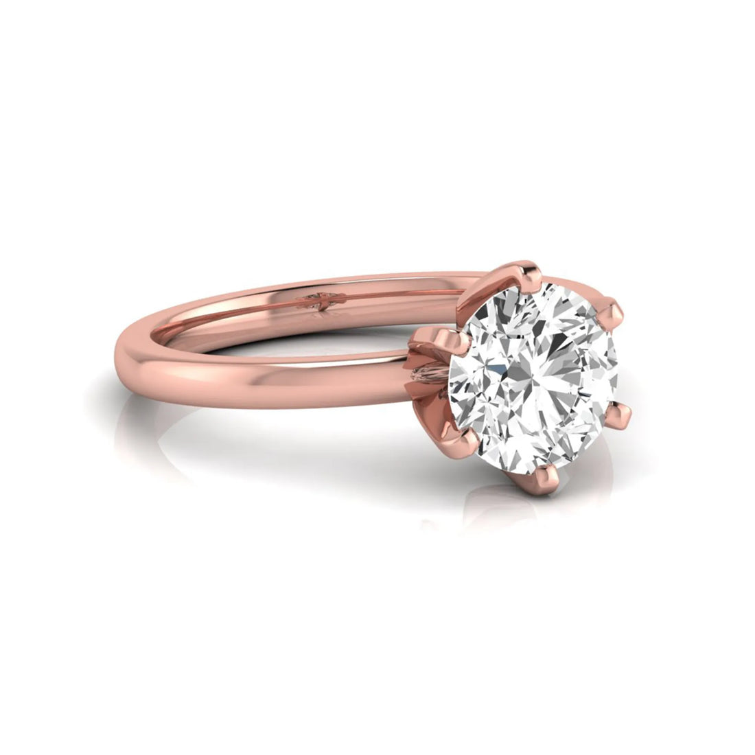 OctaPearl 2 ct Round Solitaire Lab Grown Diamond Engagement Ring