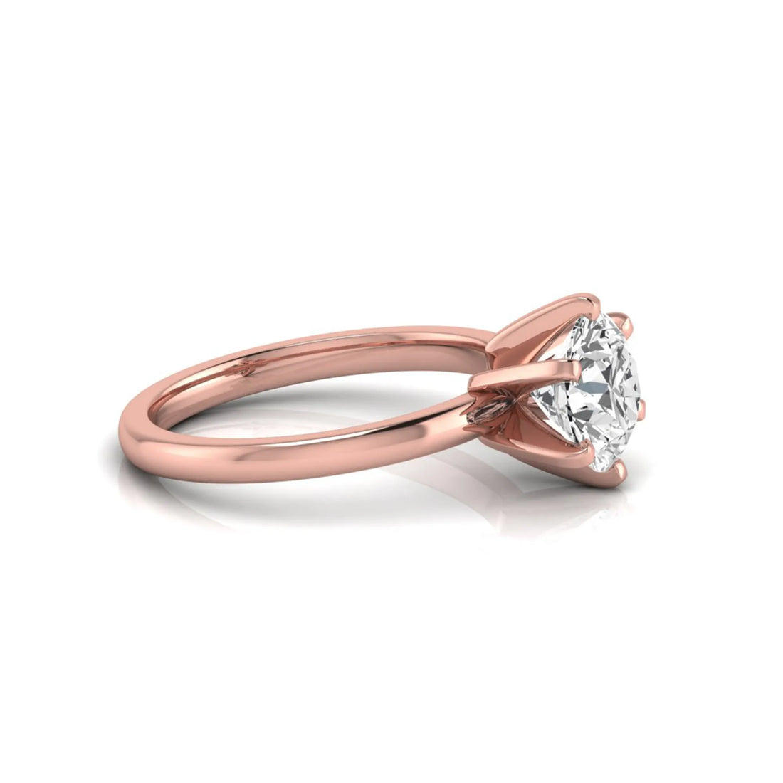 OctaPearl 2 ct Round Solitaire Lab Grown Diamond Engagement Ring