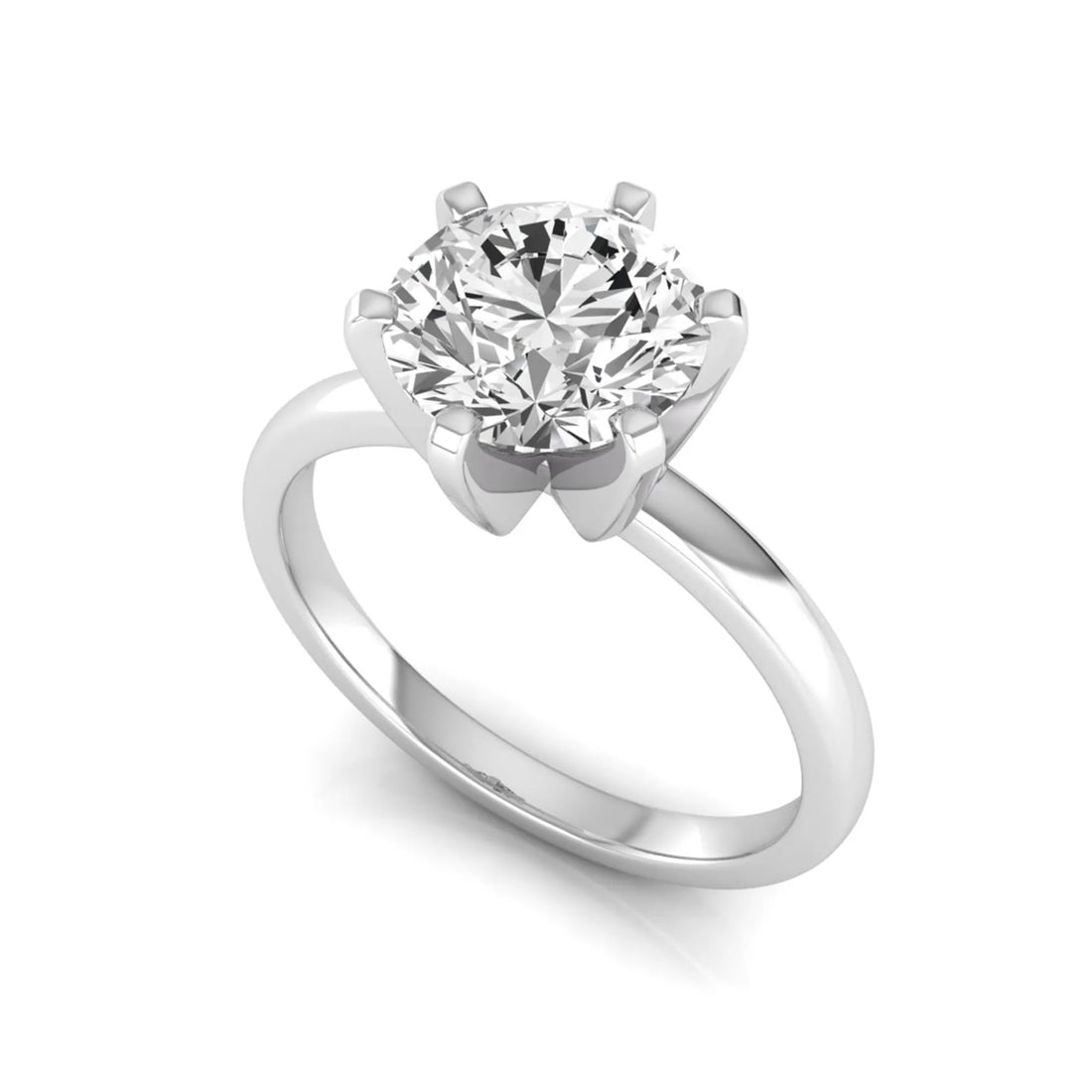 OctaPearl 2 ct Round Solitaire Lab Grown Diamond Engagement Ring