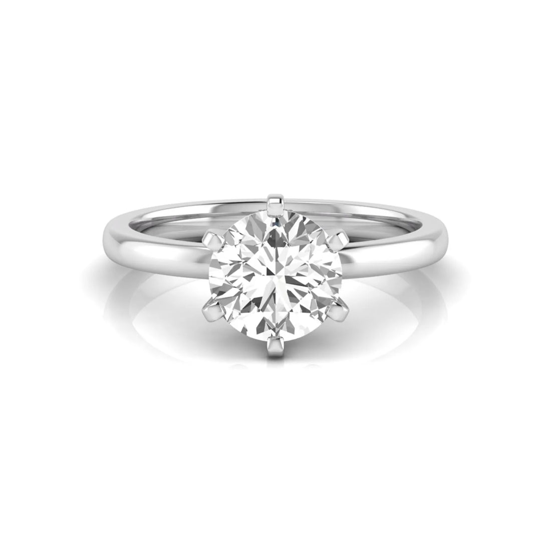 OctaPearl 2 ct Round Solitaire Lab Grown Diamond Engagement Ring