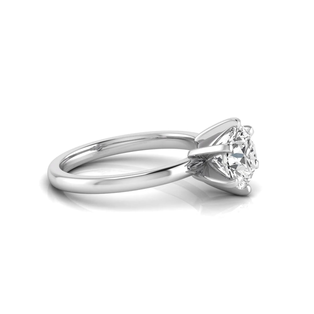 OctaPearl 2 ct Round Solitaire Lab Grown Diamond Engagement Ring