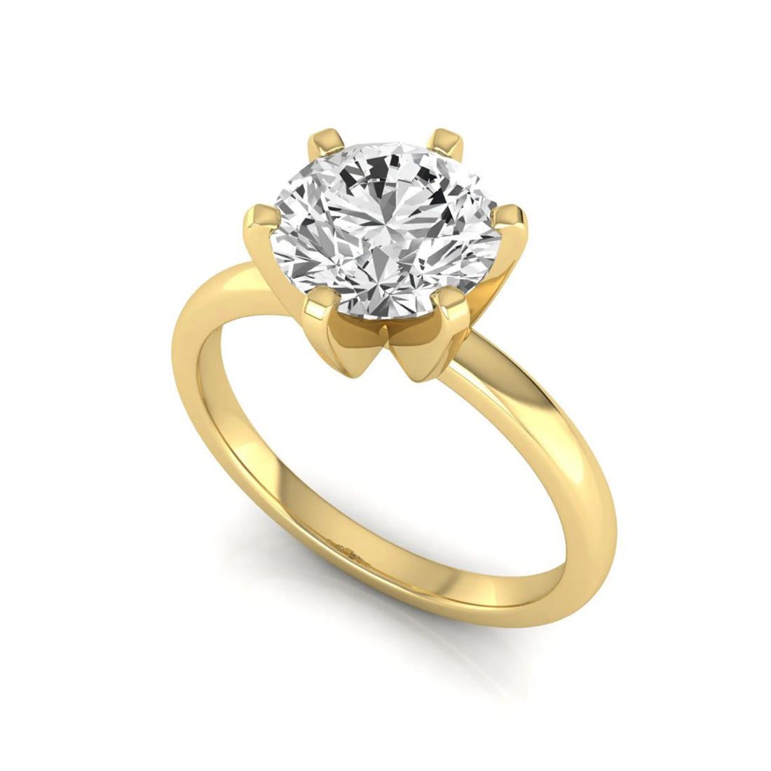 OctaPearl 2 ct Round Solitaire Lab Grown Diamond Engagement Ring