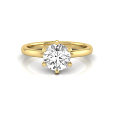 OctaPearl 2 ct Round Solitaire Lab Grown Diamond Engagement Ring