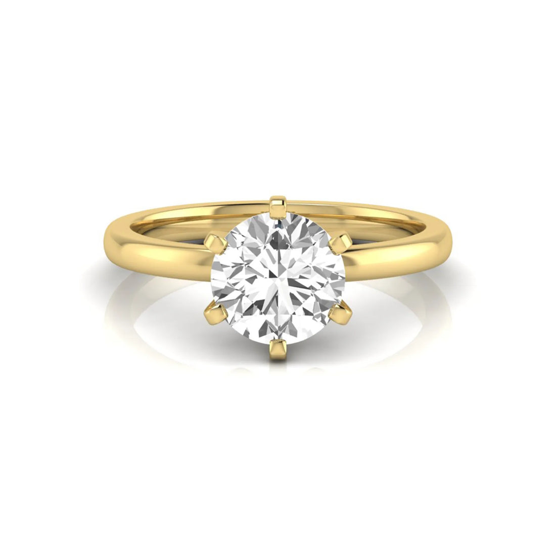 OctaPearl 2 ct Round Solitaire Lab Grown Diamond Engagement Ring