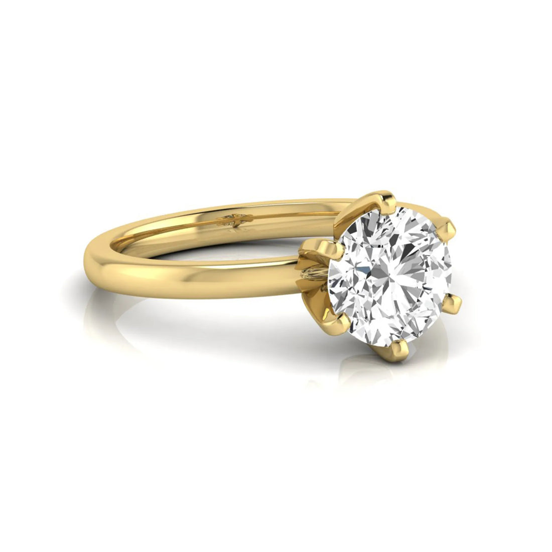 OctaPearl 2 ct Round Solitaire Lab Grown Diamond Engagement Ring