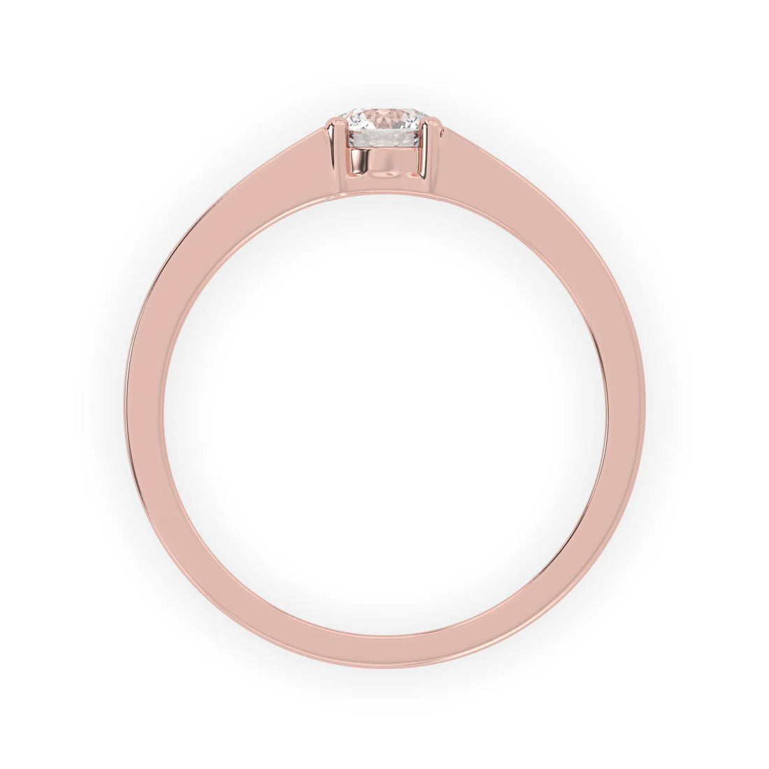 OctaPearl Round Cut Lab Grown Diamond Solitaire Engagement Ring