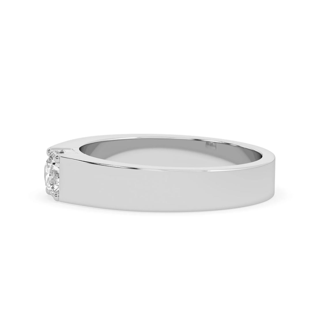 OctaPearl Round Cut Lab Grown Diamond Solitaire Engagement Ring