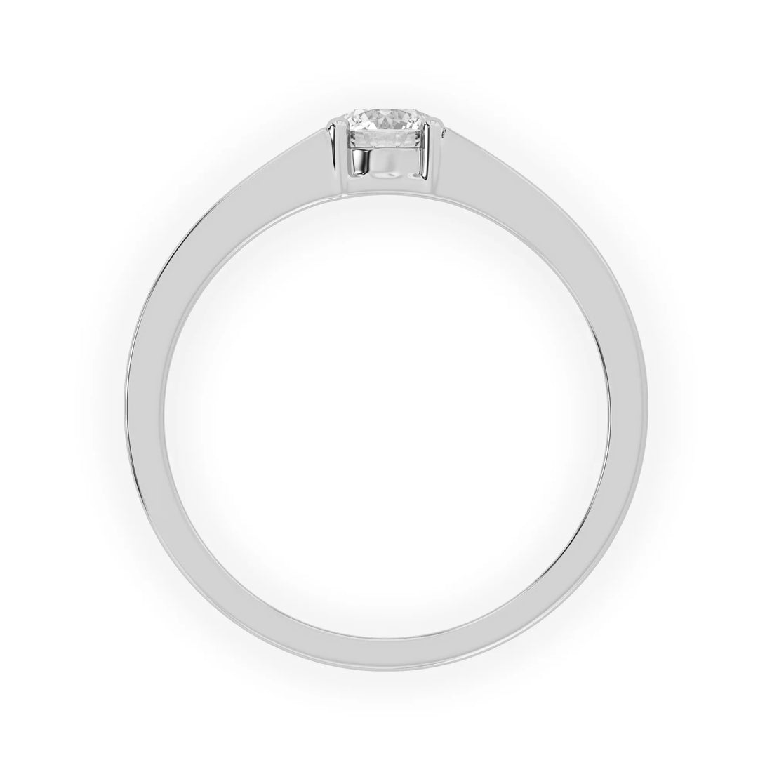 OctaPearl Round Cut Lab Grown Diamond Solitaire Engagement Ring