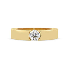 OctaPearl Round Cut Lab Grown Diamond Solitaire Engagement Ring