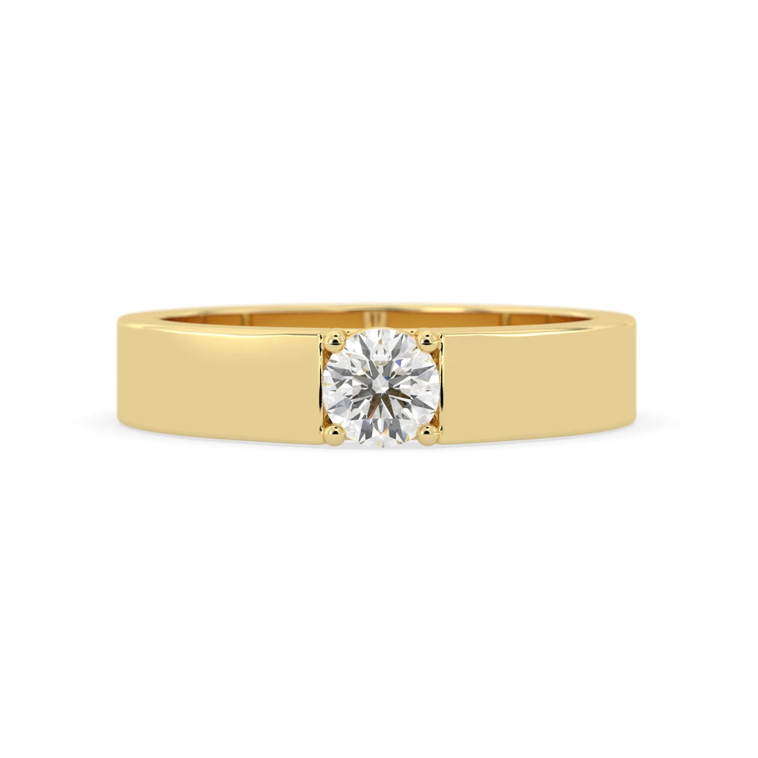 OctaPearl Round Cut Lab Grown Diamond Solitaire Engagement Ring