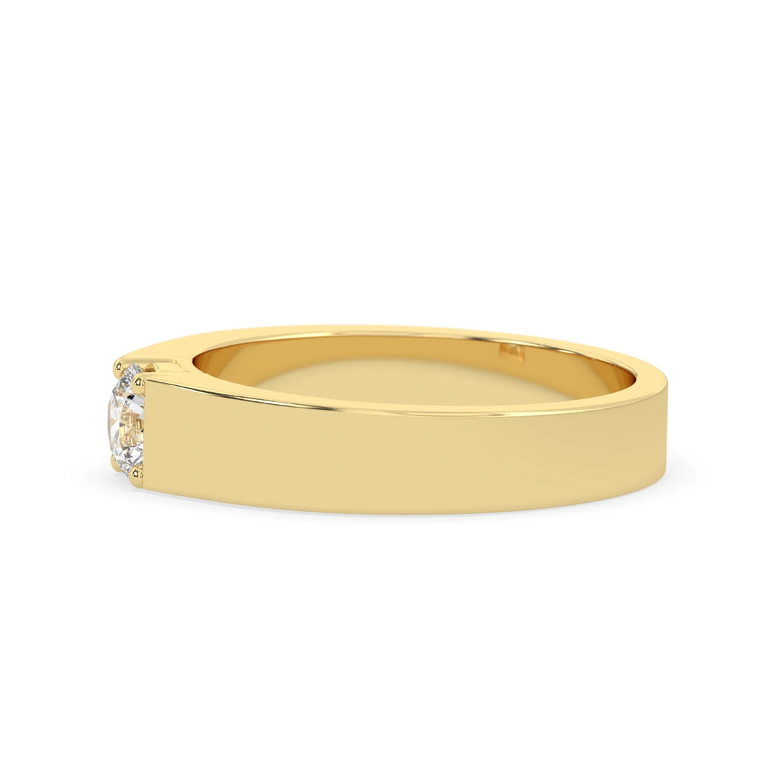 OctaPearl Round Cut Lab Grown Diamond Solitaire Engagement Ring