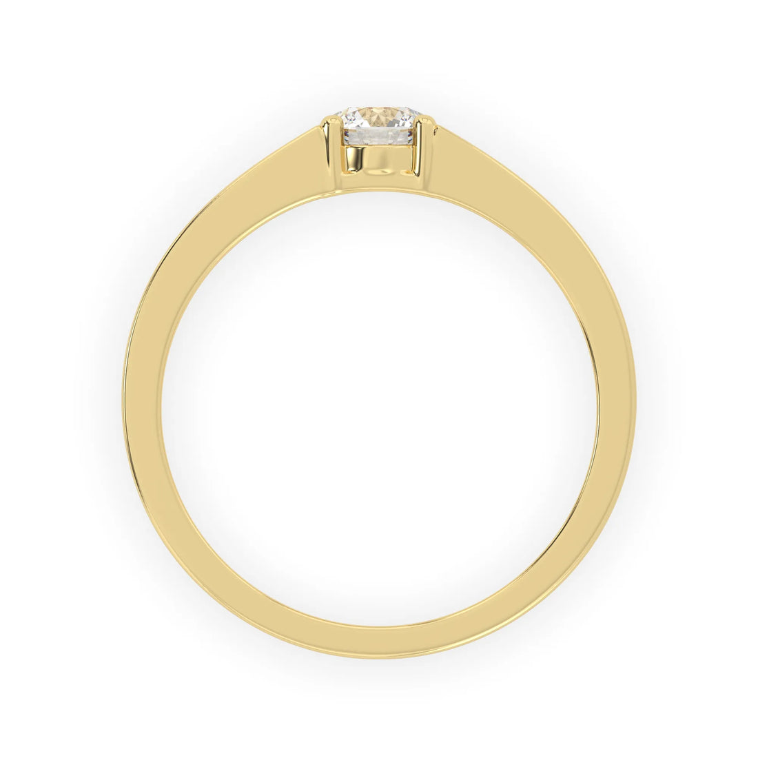 OctaPearl Round Cut Lab Grown Diamond Solitaire Engagement Ring