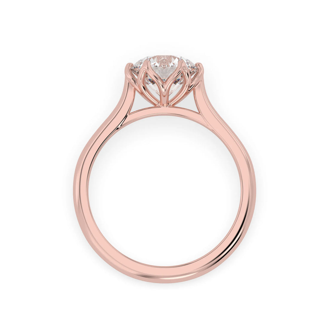OctaPearl 1.5 ct Round Lab Grown Diamond Solitaire Engagement Ring