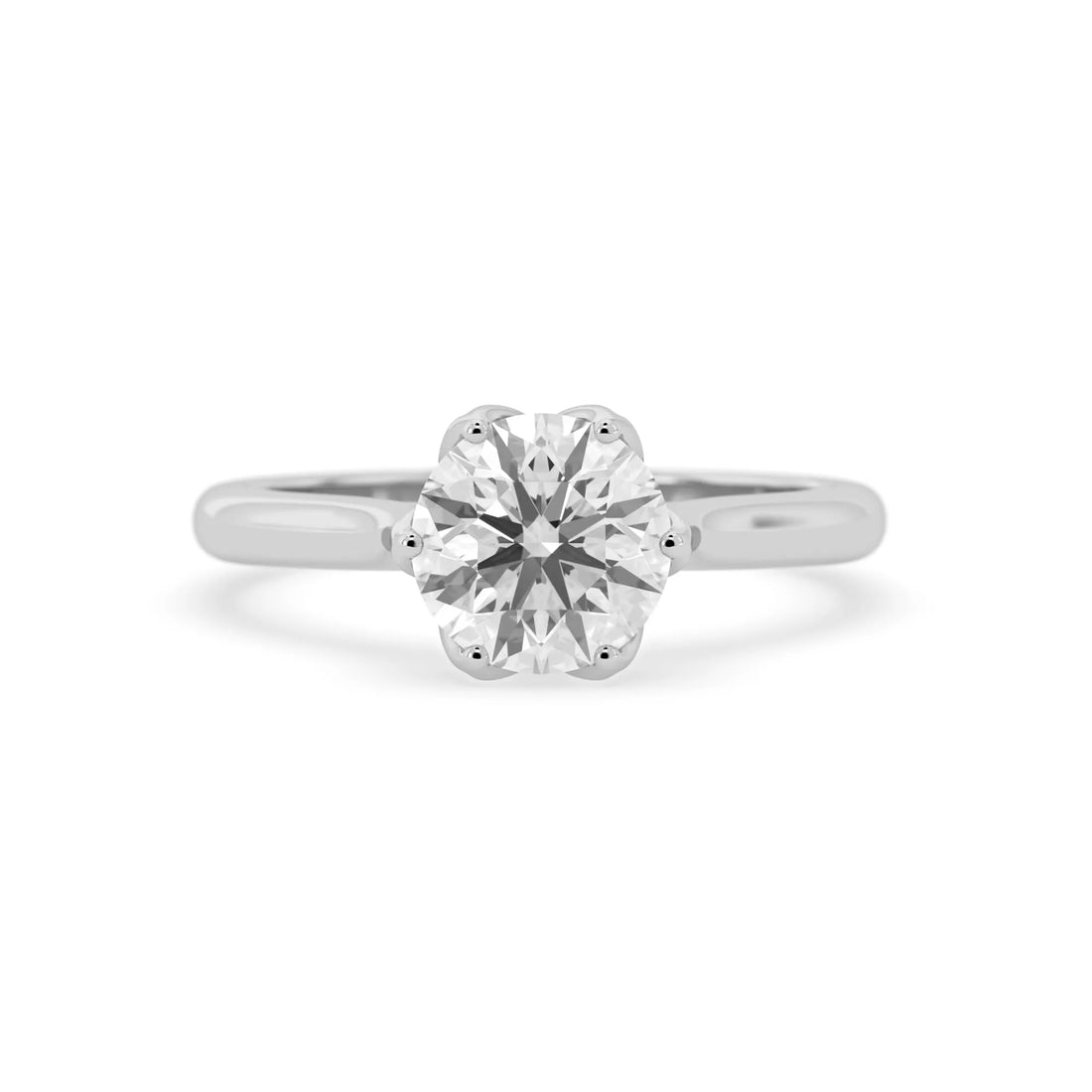 OctaPearl 1.5 ct Round Lab Grown Diamond Solitaire Engagement Ring