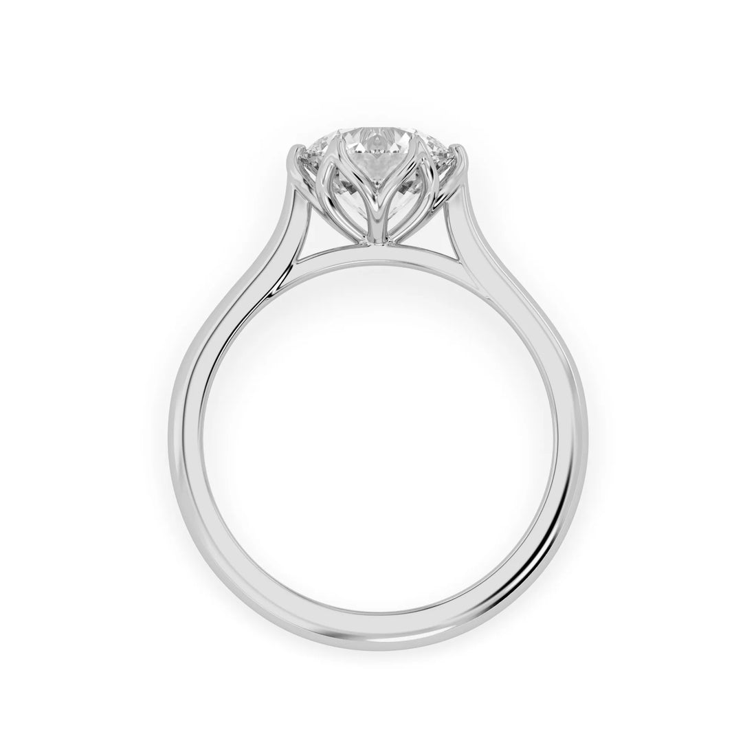 OctaPearl 1.5 ct Round Lab Grown Diamond Solitaire Engagement Ring