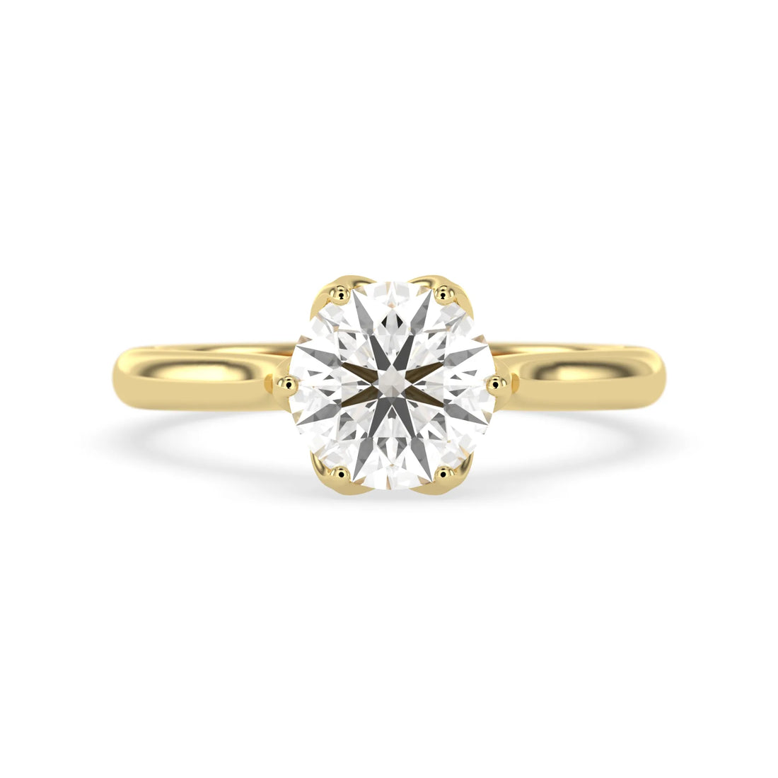OctaPearl 1.5 ct Round Lab Grown Diamond Solitaire Engagement Ring