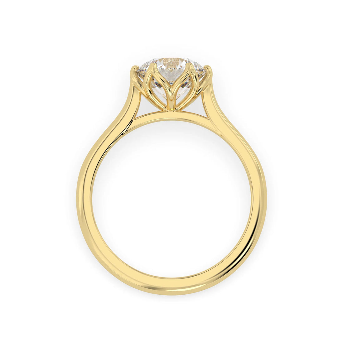 OctaPearl 1.5 ct Round Lab Grown Diamond Solitaire Engagement Ring