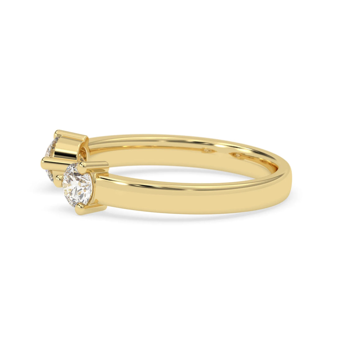 OctaPearl Two Stone Minimalist Lab Grown Diamond Open Gap Engagement Ring
