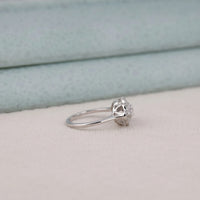 Vintage Marquise Frame Moissanite Ring | Antique Milgrain Engagement Ring