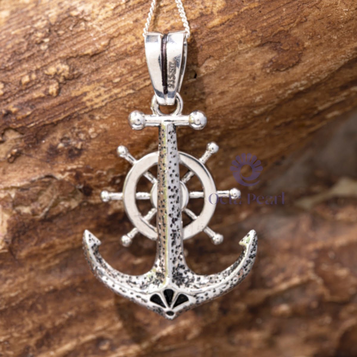 Men’s Nautical Marine Anchor With Compass Without Chain Handmade Pendant