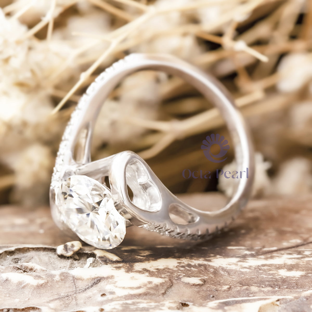 white stone ring