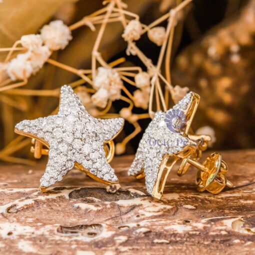 women star gold earrings