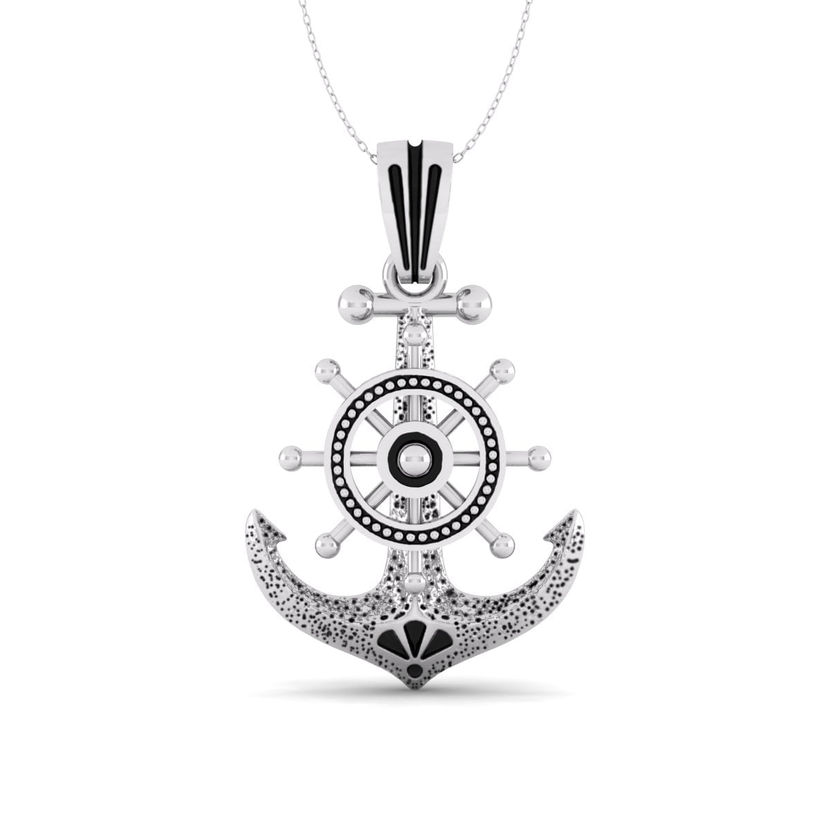Men's Nautical Marine Anchor With Compass Without Chain Handmade Pendant