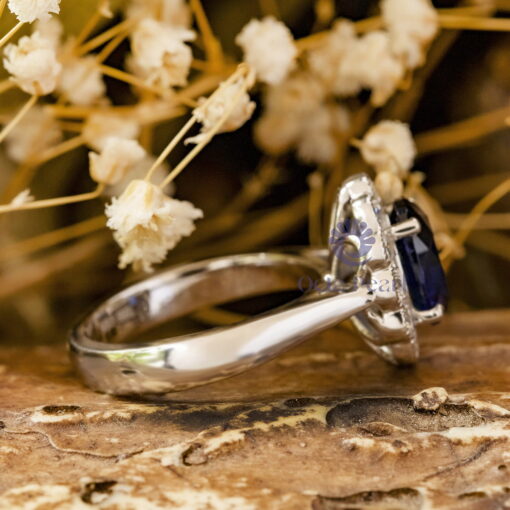 blue engagement ring
