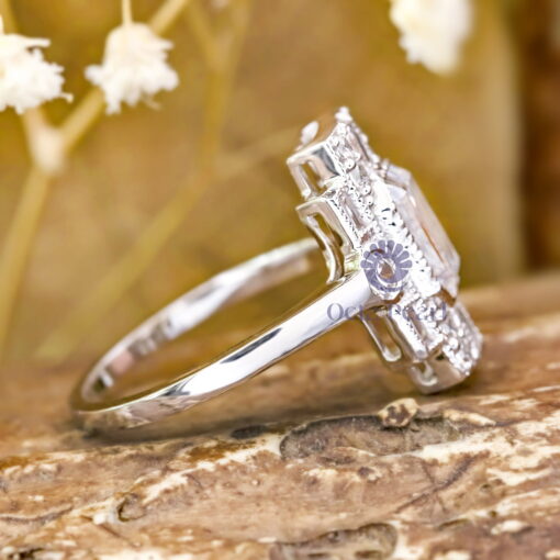 Moissanite Engagement & Wedding Ring