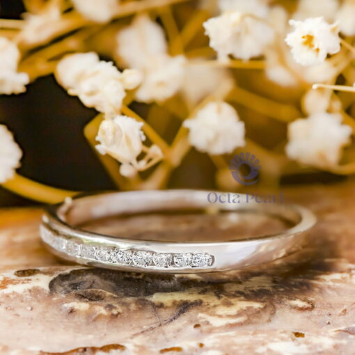 Round Cut Moissanite Engagement & Wedding Ring