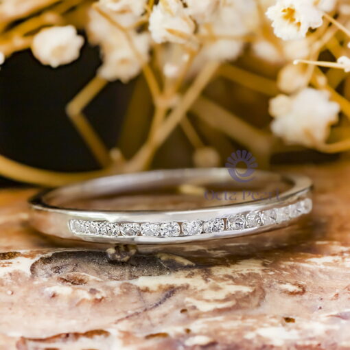Round Cut Moissanite Engagement & Wedding Ring