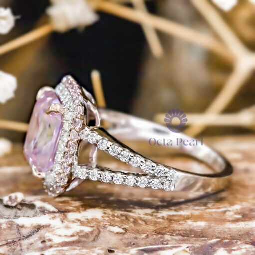 pink stone engagement ring