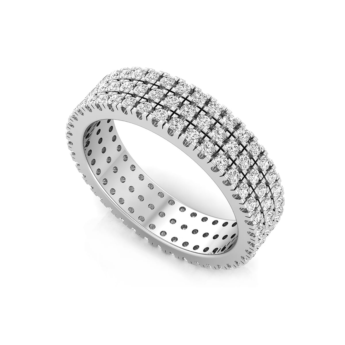 white gold thick wedding band