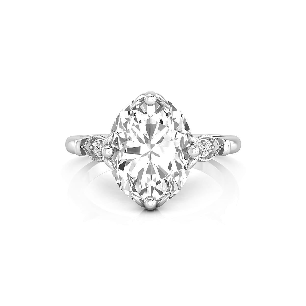 Five Stone Oval & Round Cut Moissanite Anniversary Gift Ring For Wife