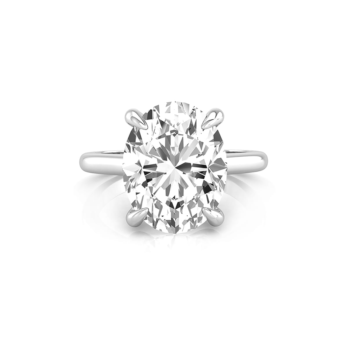 Oval Cut Moissanite Pointed Solitaire Engagement Proposal Ring For Bridal