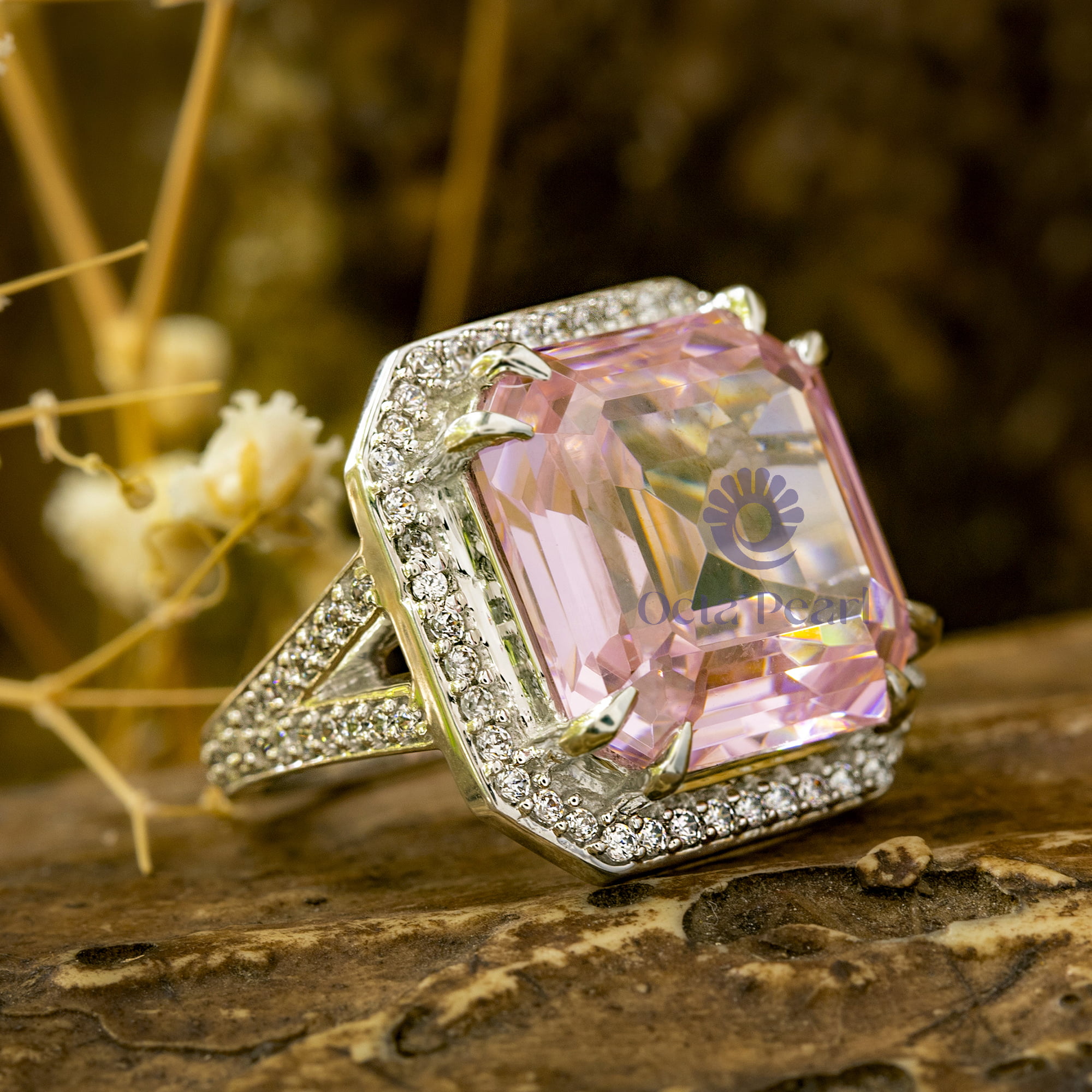 pink stone ring