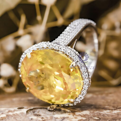 Yellow Oval Engagement rings