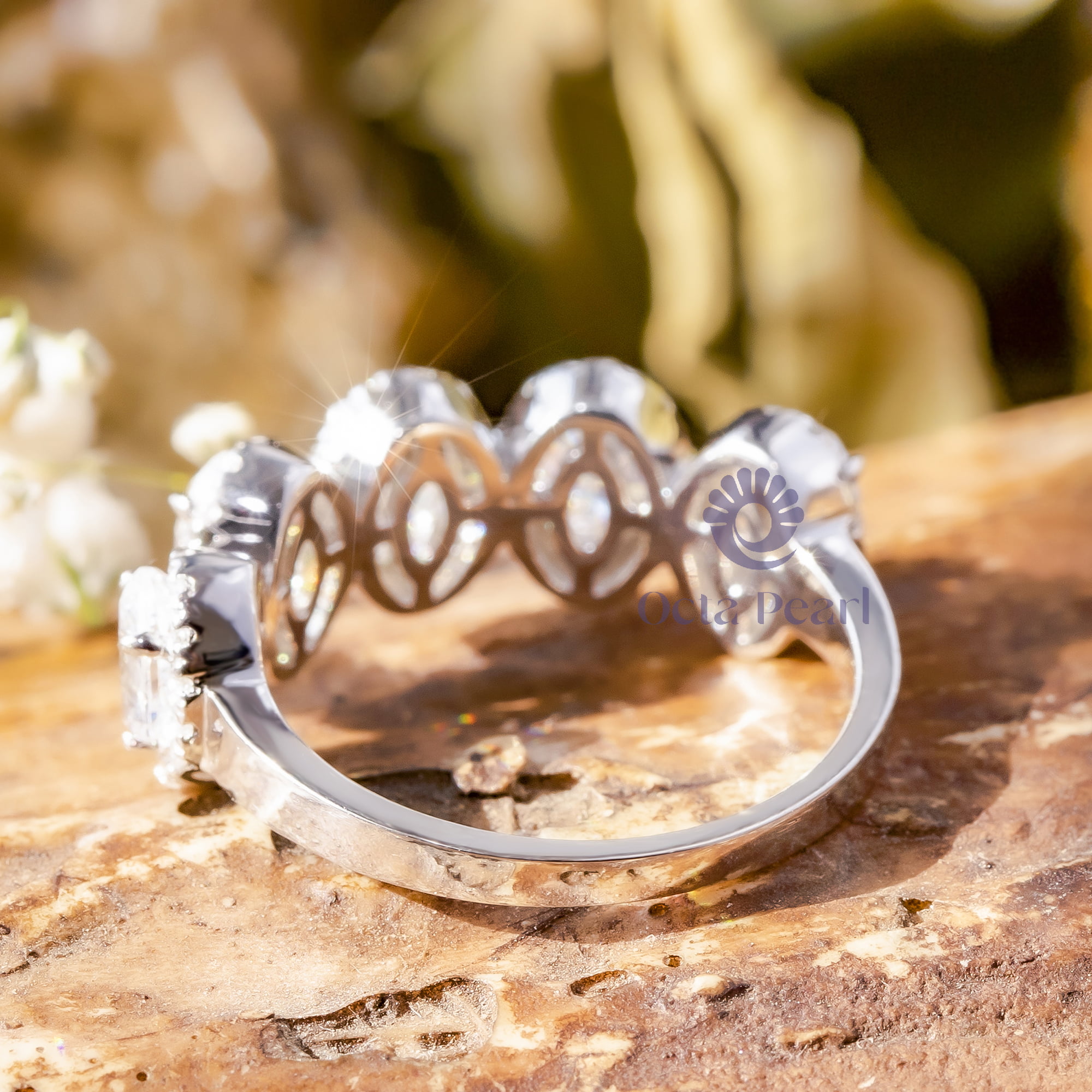 Oval Cut 5-Stone Designer Engagement Ring