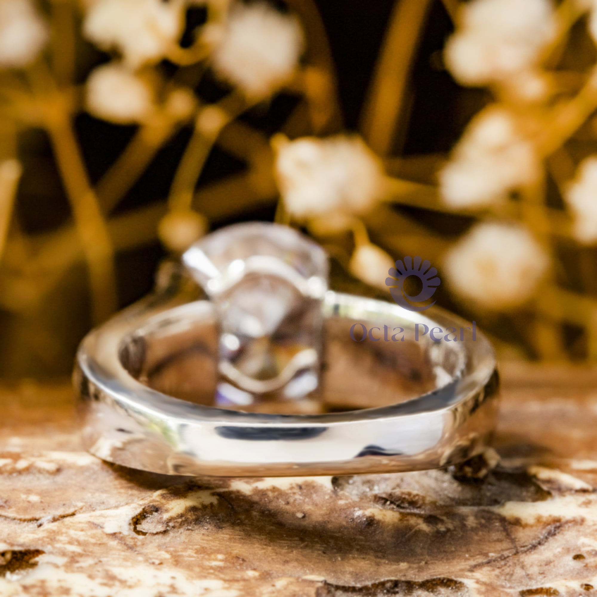 Round Cut Moissanite Tension Set Solitaire Wedding Engagement Ring For Men & Women