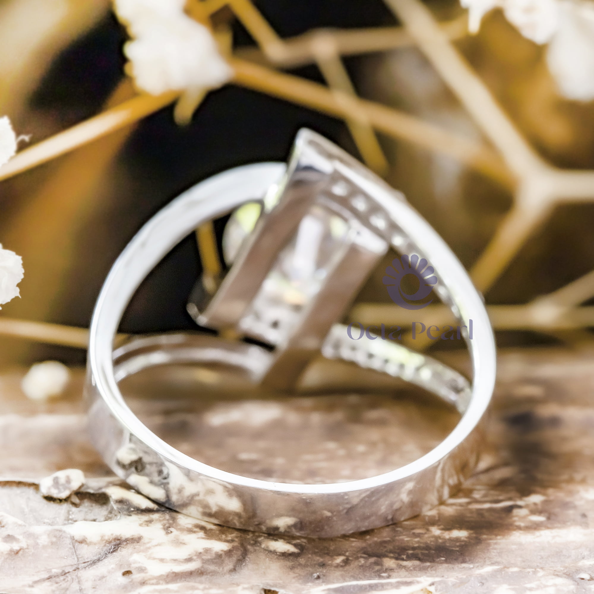 Round Cut Moissanite Bypass Split Shank Wedding Anniversary Gift Ring For Women (2 1/4 TCW)