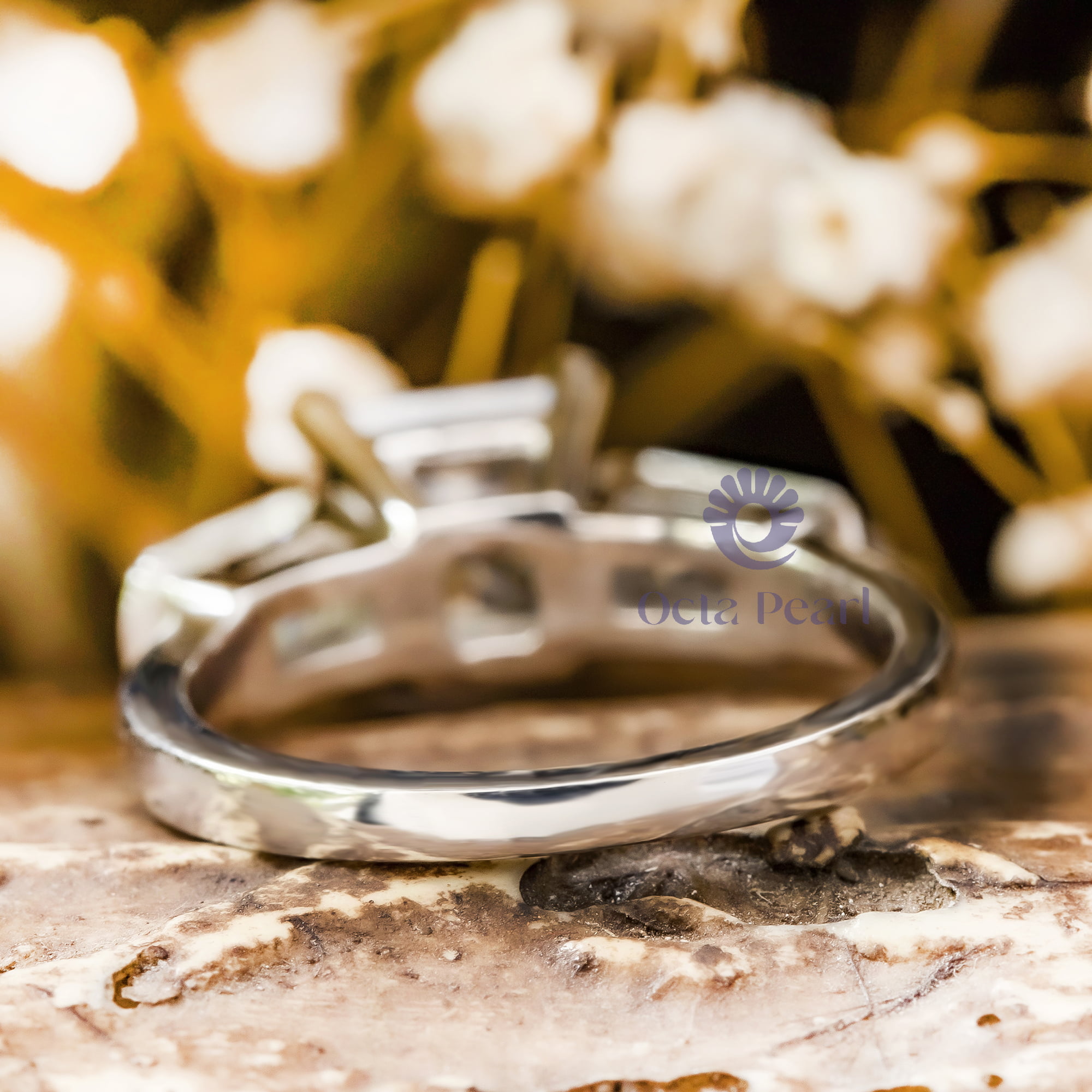 Asscher & Fancy Cut CZ Three Stone Ring For Gift