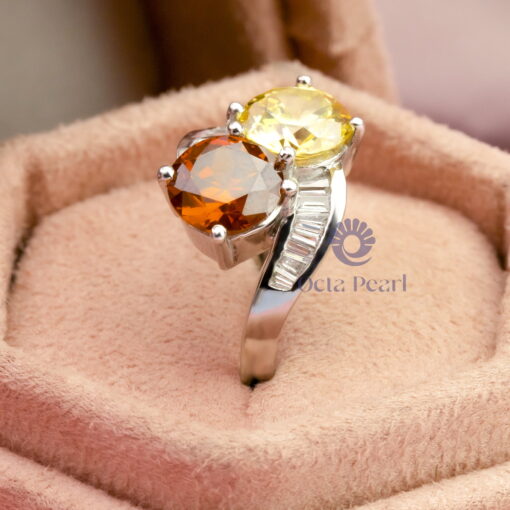 yellow-orange stone ring