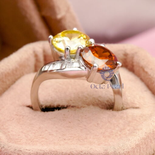 yellow-orange stone ring