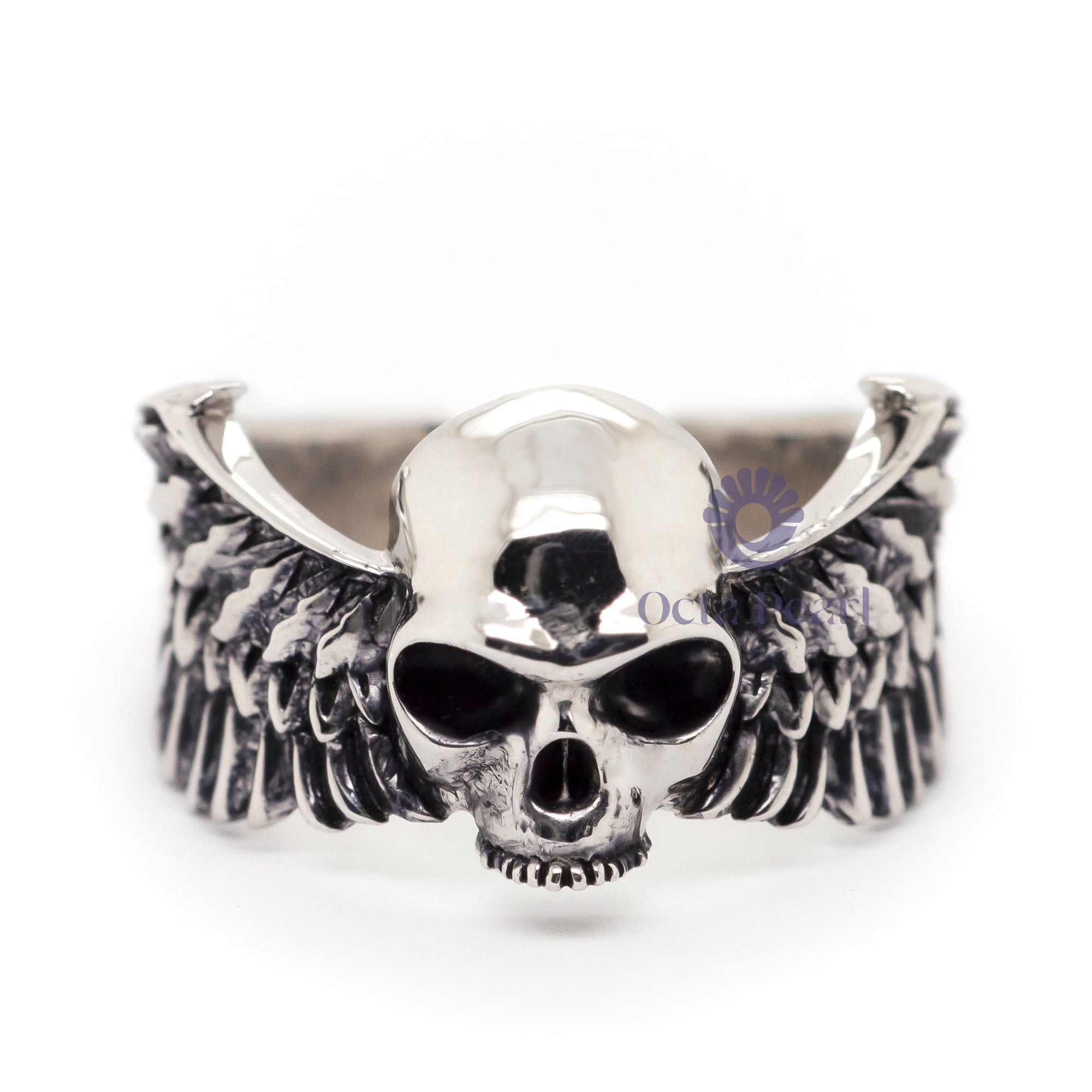 Men Or Women's Winged Skull Gothic Punk Biker Handmade Halloween Ring