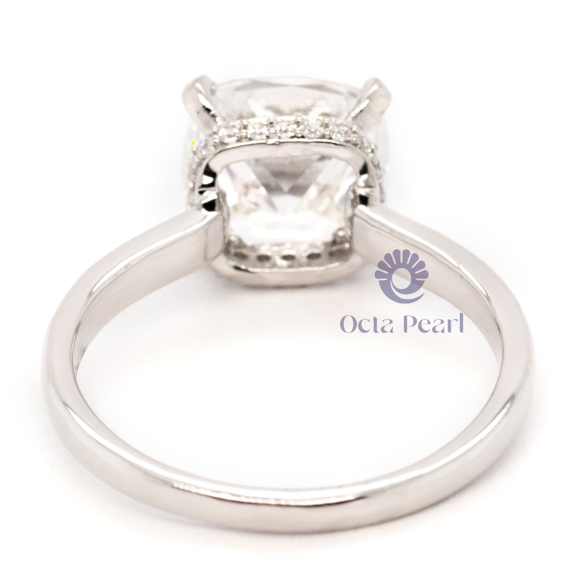 Princess-Cut Engagement Ring With Accent