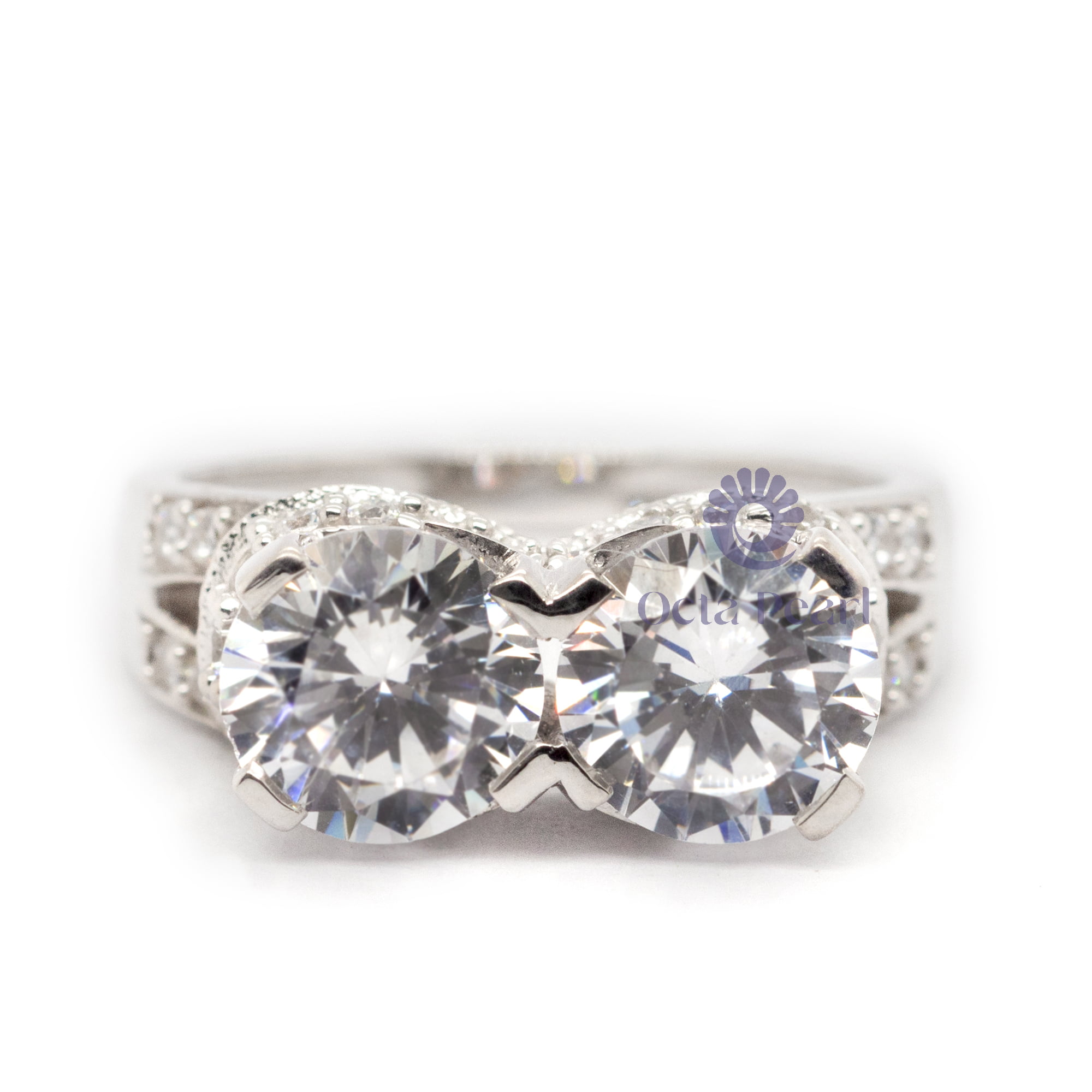2-stone wedding enagagement ring