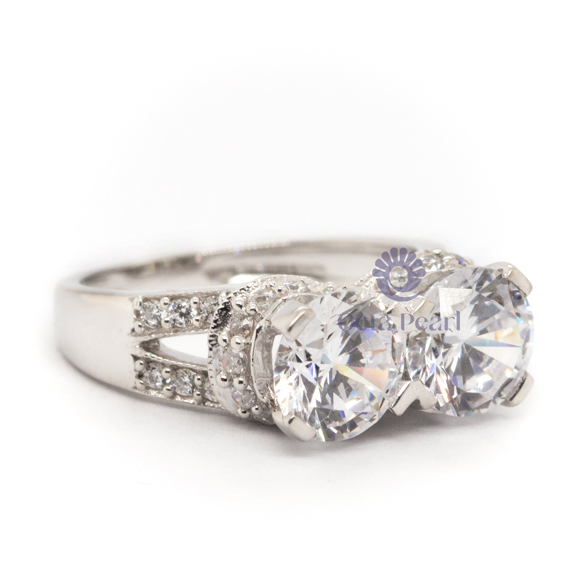 2-stone wedding enagagement ring