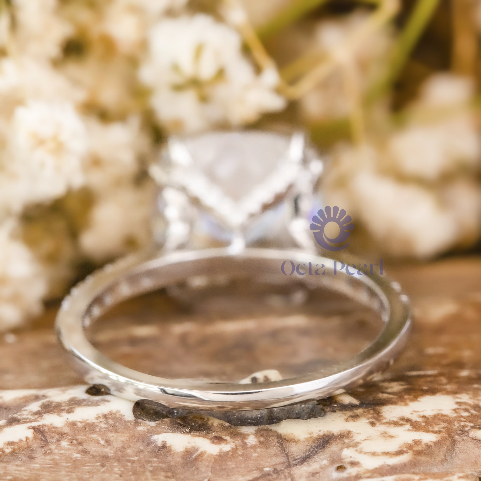 10 MM Cushion Cut Moissanite Wedding Engagement Ring For Women