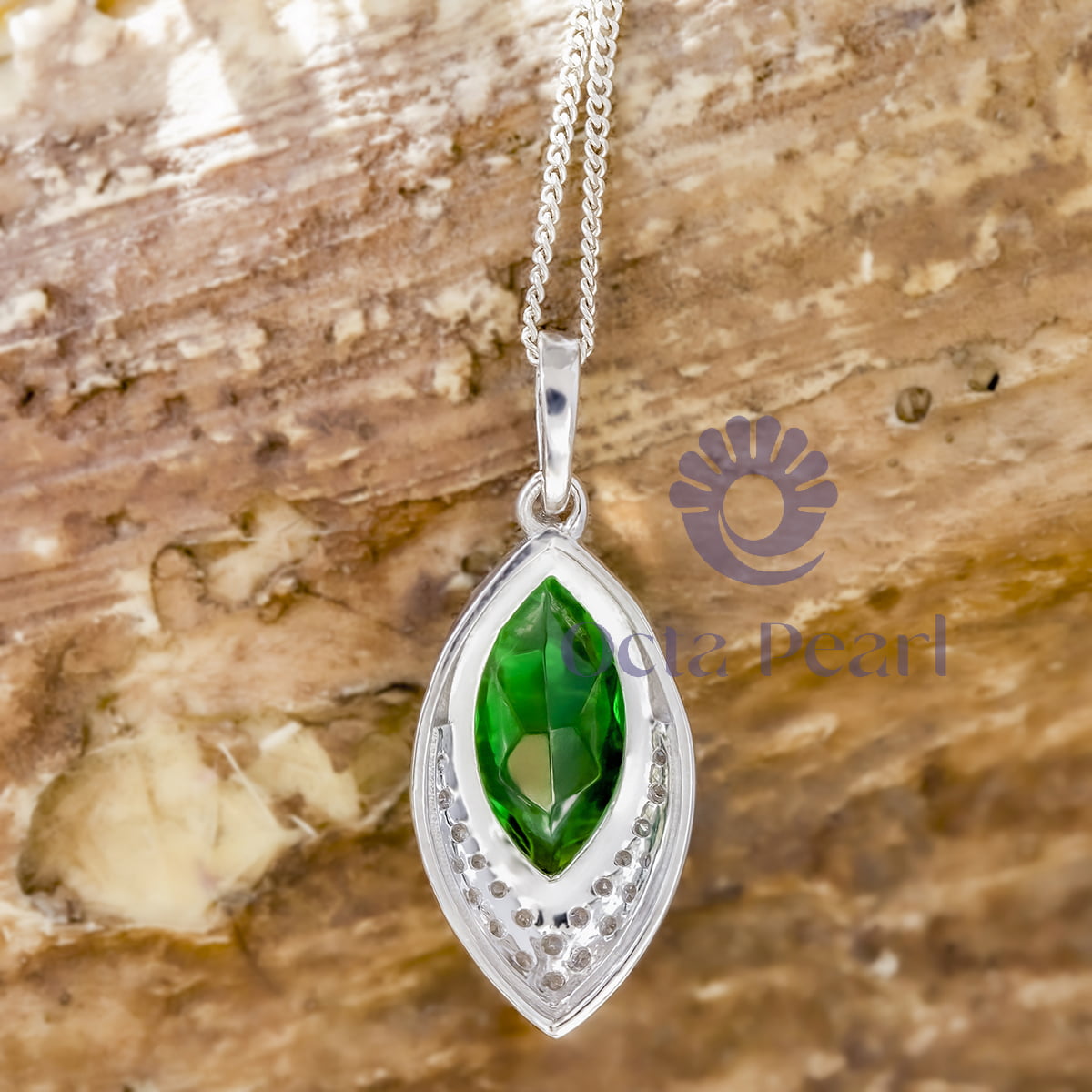 Green Marquise Cut CZ Gemstone lovely Gifts Pendant For Women- Wife & Mother