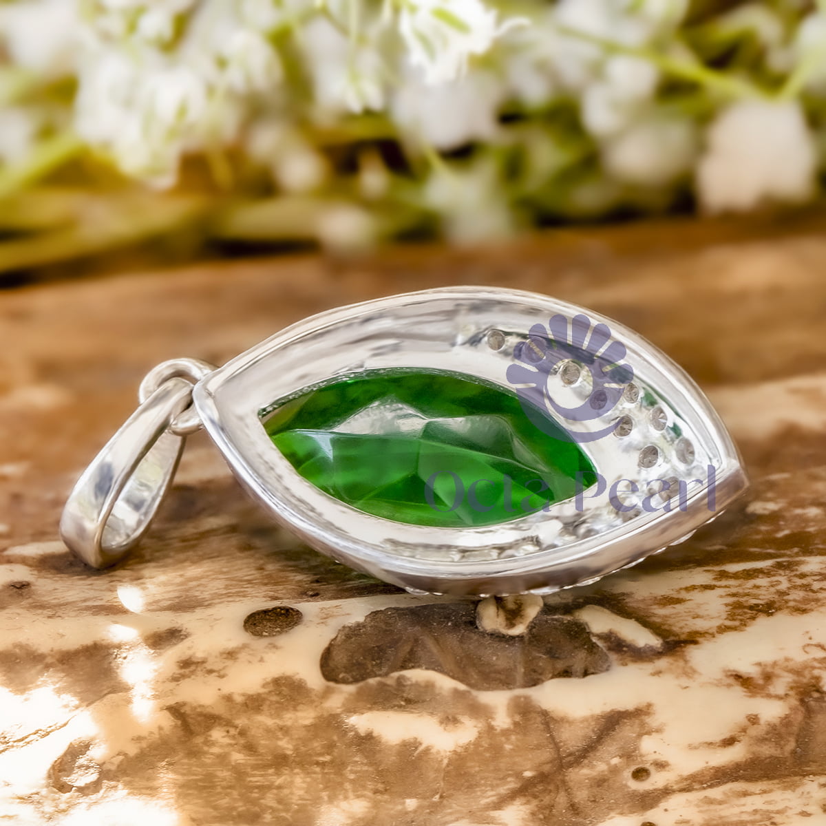 Green Marquise Cut CZ Gemstone lovely Gifts Pendant For Women- Wife & Mother